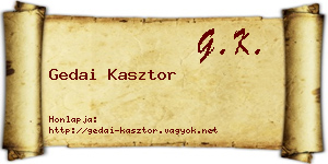Gedai Kasztor névjegykártya